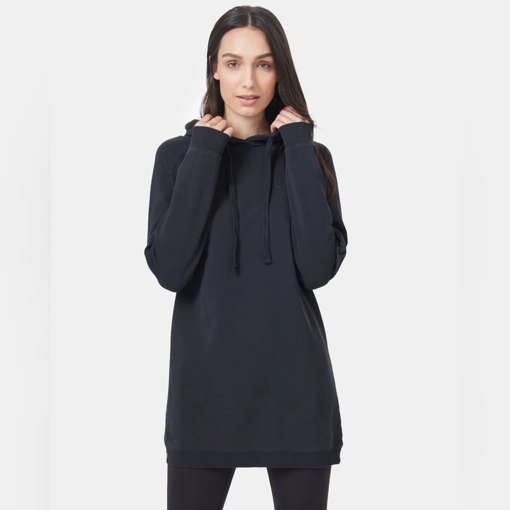 Oversized French Terry Hoodie Dress XS